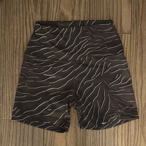 90 degree zebra print biker shorts